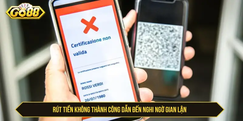 Rút tiền không thành công dẫn đến nghi ngờ gian lận